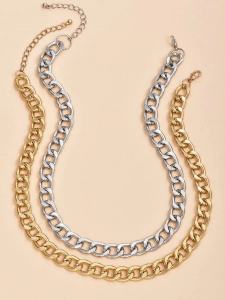 2 pièces Collier métallique